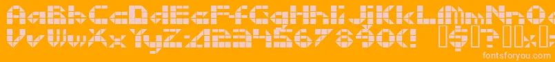 Litebrite1975 Font – Pink Fonts on Orange Background