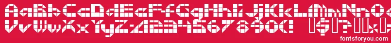 Litebrite1975 Font – White Fonts on Red Background