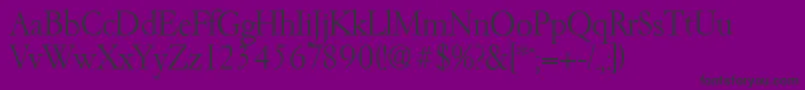 Czcionka GarfeldserialXlight – czarne czcionki na fioletowym tle