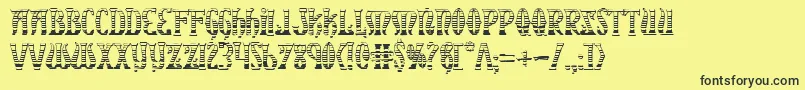 Xiphosgc Font – Black Fonts on Yellow Background