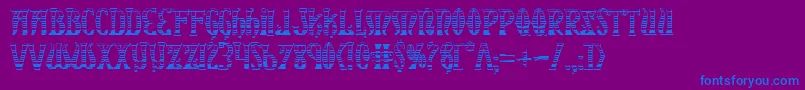 Xiphosgc Font – Blue Fonts on Purple Background
