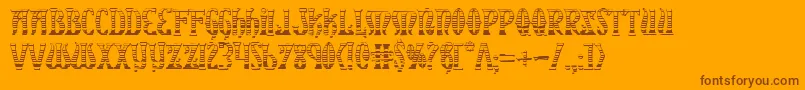 Xiphosgc Font – Brown Fonts on Orange Background