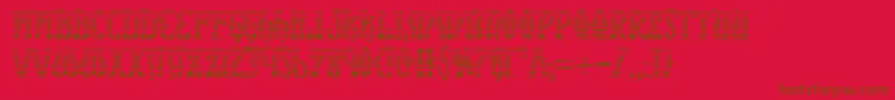 Xiphosgc Font – Brown Fonts on Red Background