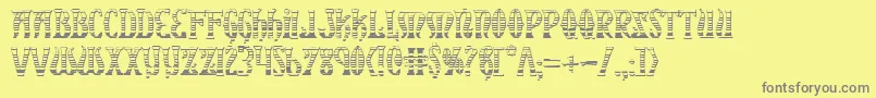 Xiphosgc Font – Gray Fonts on Yellow Background