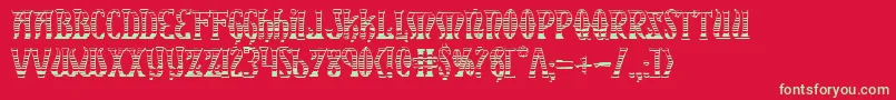 Xiphosgc Font – Green Fonts on Red Background