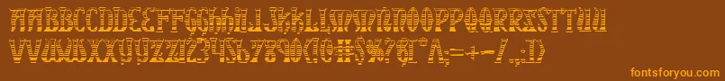 Xiphosgc Font – Orange Fonts on Brown Background