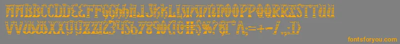 Xiphosgc Font – Orange Fonts on Gray Background