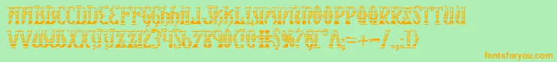 Xiphosgc Font – Orange Fonts on Green Background