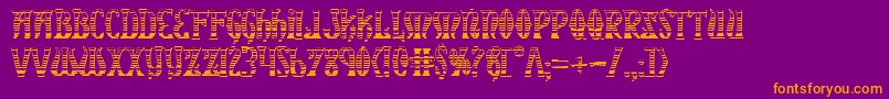 Xiphosgc Font – Orange Fonts on Purple Background