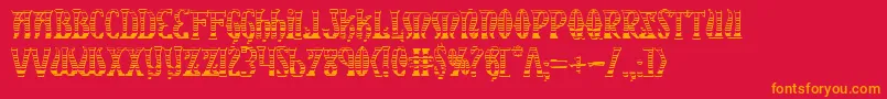 Xiphosgc Font – Orange Fonts on Red Background