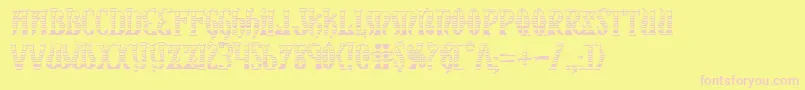 Xiphosgc Font – Pink Fonts on Yellow Background