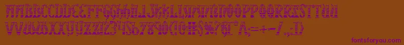 Xiphosgc Font – Purple Fonts on Brown Background