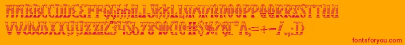 フォントXiphosgc – オレンジの背景に赤い文字