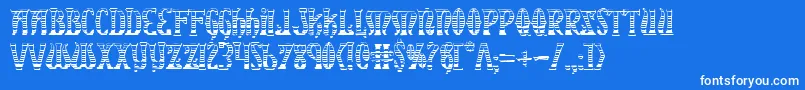 Xiphosgc Font – White Fonts on Blue Background