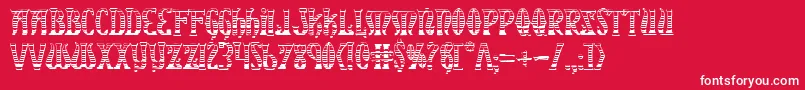 Xiphosgc-Schriftart – Weiße Schriften auf rotem Hintergrund