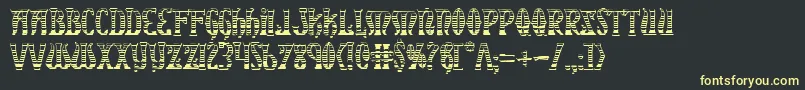Xiphosgc Font – Yellow Fonts on Black Background
