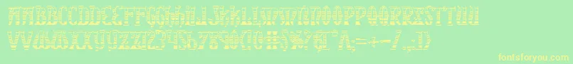 Xiphosgc Font – Yellow Fonts on Green Background