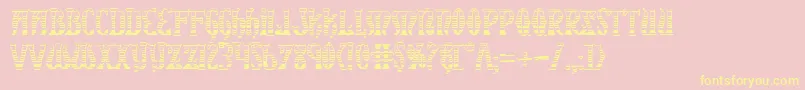 Xiphosgc Font – Yellow Fonts on Pink Background