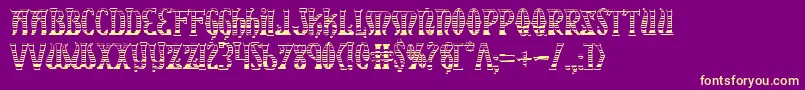Xiphosgc Font – Yellow Fonts on Purple Background
