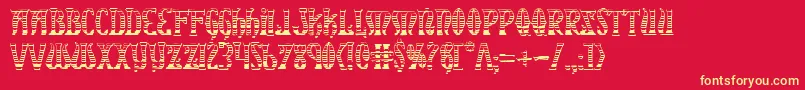 フォントXiphosgc – 黄色の文字、赤い背景