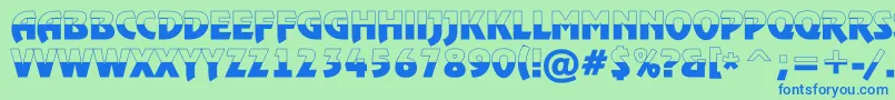 RewindertitulbwBold Font – Blue Fonts on Green Background