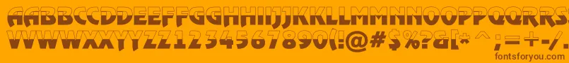 RewindertitulbwBold Font – Brown Fonts on Orange Background