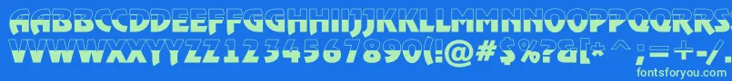 RewindertitulbwBold Font – Green Fonts on Blue Background