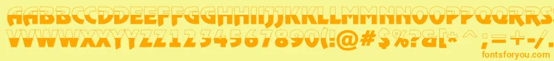 RewindertitulbwBold Font – Orange Fonts on Yellow Background