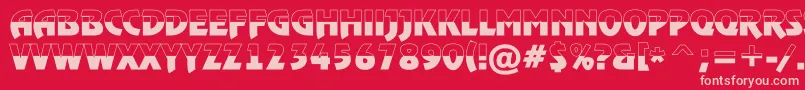 RewindertitulbwBold Font – Pink Fonts on Red Background