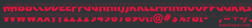 Шрифт RewindertitulbwBold – красные шрифты на чёрном фоне