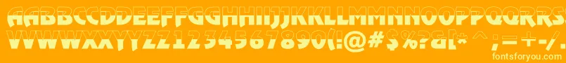 RewindertitulbwBold Font – Yellow Fonts on Orange Background