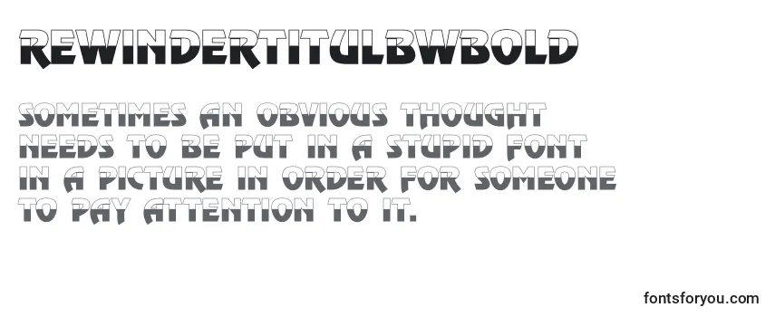 Обзор шрифта RewindertitulbwBold