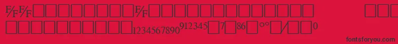 Tmsfb Font – Black Fonts on Red Background