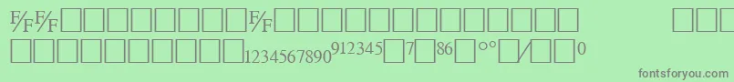 Tmsfb Font – Gray Fonts on Green Background