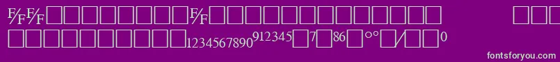 Шрифт Tmsfb – зелёные шрифты на фиолетовом фоне
