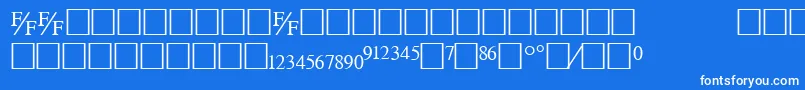 Fonte Tmsfb – fontes brancas em um fundo azul