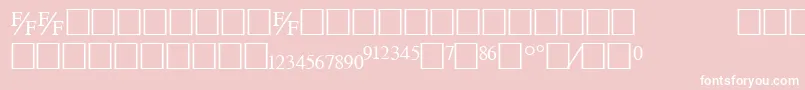 Fonte Tmsfb – fontes brancas em um fundo rosa