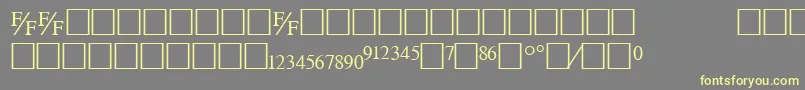 Шрифт Tmsfb – жёлтые шрифты на сером фоне