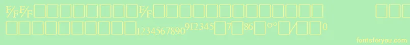 Tmsfb Font – Yellow Fonts on Green Background
