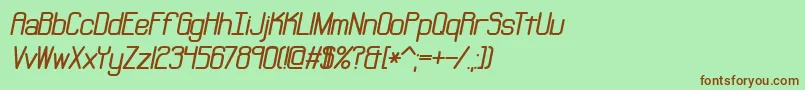 Neural-fontti – ruskeat fontit vihreällä taustalla