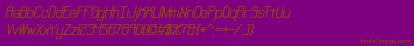 フォントNeural – 紫色の背景に茶色のフォント