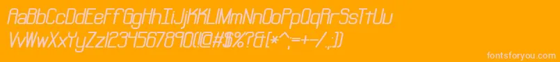 フォントNeural – オレンジの背景にピンクのフォント
