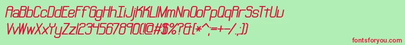 Neural-fontti – punaiset fontit vihreällä taustalla