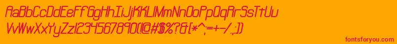 Neural Font – Red Fonts on Orange Background