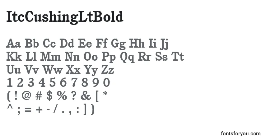 Schriftart ItcCushingLtBold – Alphabet, Zahlen, spezielle Symbole