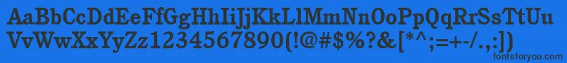 ItcCushingLtBold Font – Black Fonts on Blue Background