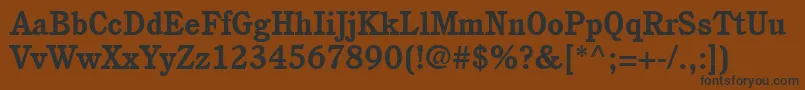ItcCushingLtBold Font – Black Fonts on Brown Background