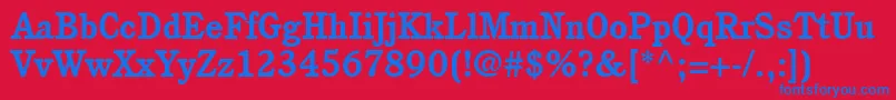 ItcCushingLtBold Font – Blue Fonts on Red Background
