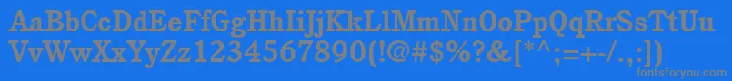 ItcCushingLtBold Font – Gray Fonts on Blue Background