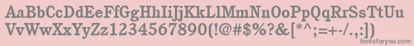 ItcCushingLtBold Font – Gray Fonts on Pink Background